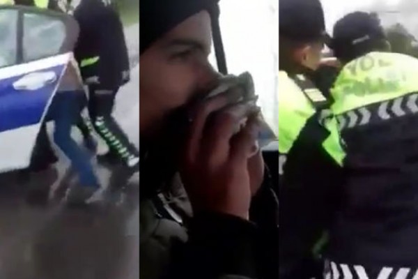 Yol polisinin sürücünü döyməsi ilə bağlı RƏSMİ AÇIQLAMA - VİDEO
